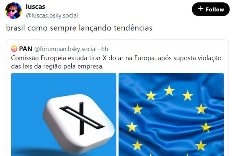 Os primeiros memes do Bluesky são iguais aos do X, antigo Twitter