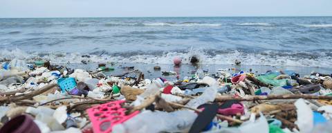 Poluiiçao Meio Ambiente, plastico , lixo  em praia de Honduras . Credito Divulgaçao  The Ocean Cleanup DIREITOS RESERVADOS. NÃO PUBLICAR SEM AUTORIZAÇÃO DO DETENTOR DOS DIREITOS AUTORAIS E DE IMAGEM