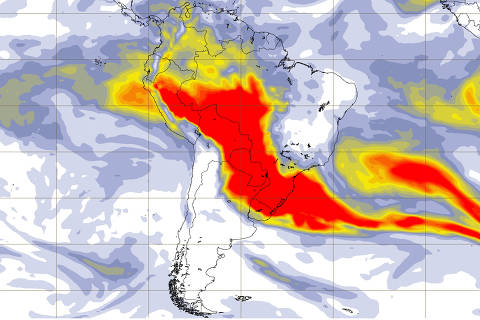 13.set 15 UTC - Copernicus - poluição causada pela fumaça dos incêndios - Aerosol forecasts