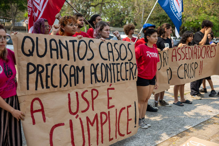 Estudantes protestam na USP após denúncia de estupro no campus