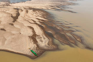 Drought in the Madeira River in Amazon