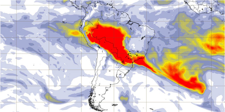 Mapa de poluição no Brasil em setembro de 2024