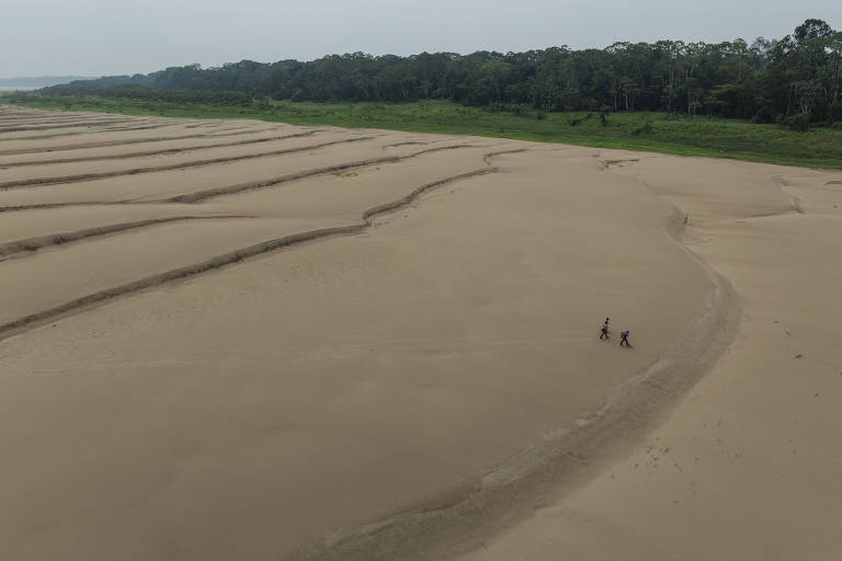 Trecho do Solimões vira deserto pela 2ª vez, e sequência de secas extremas míngua pesca de comunidade