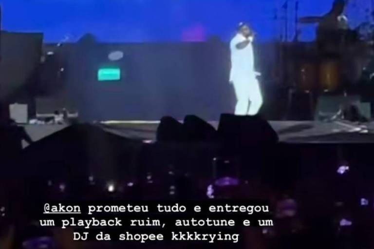 'Playback ruim e DJ da Shopee': Akon reposta crítica de fã após Rock in Rio