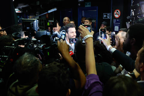 OSASCO, SP, BRASIL - 20.09.2024 - Entrevista coletiva após o debate. Pablo Marçal.   Debate dos candidatos a prefeitura de São Paulo no SBT (foto: Rubens Cavallari/Folhapress, Política).