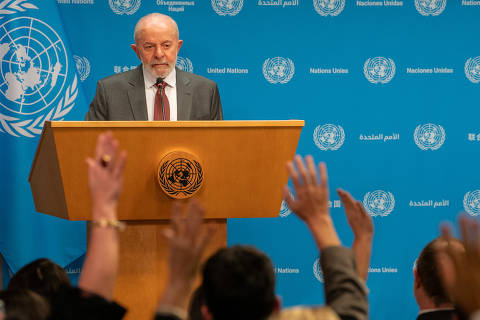 Brazil's President Luiz Inacio Lula da Silva speaks during a press conference at the U.N. headquarters in New York City, U.S.,  September 25, 2024. REUTERS/David Dee Delgado ORG XMIT: PPPDDD2174