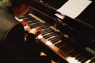 The pianist Lang Lang plays a recently discovered Chopin waltz at Steinway Hall in New York, Oct. 7, 2024. (Mohamed Sadek/The New York Times)