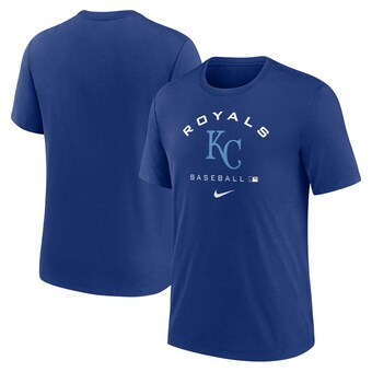 Men's Kansas City Royals Nike Royal Authentic Collection Tri-Blend Performance T-Shirt