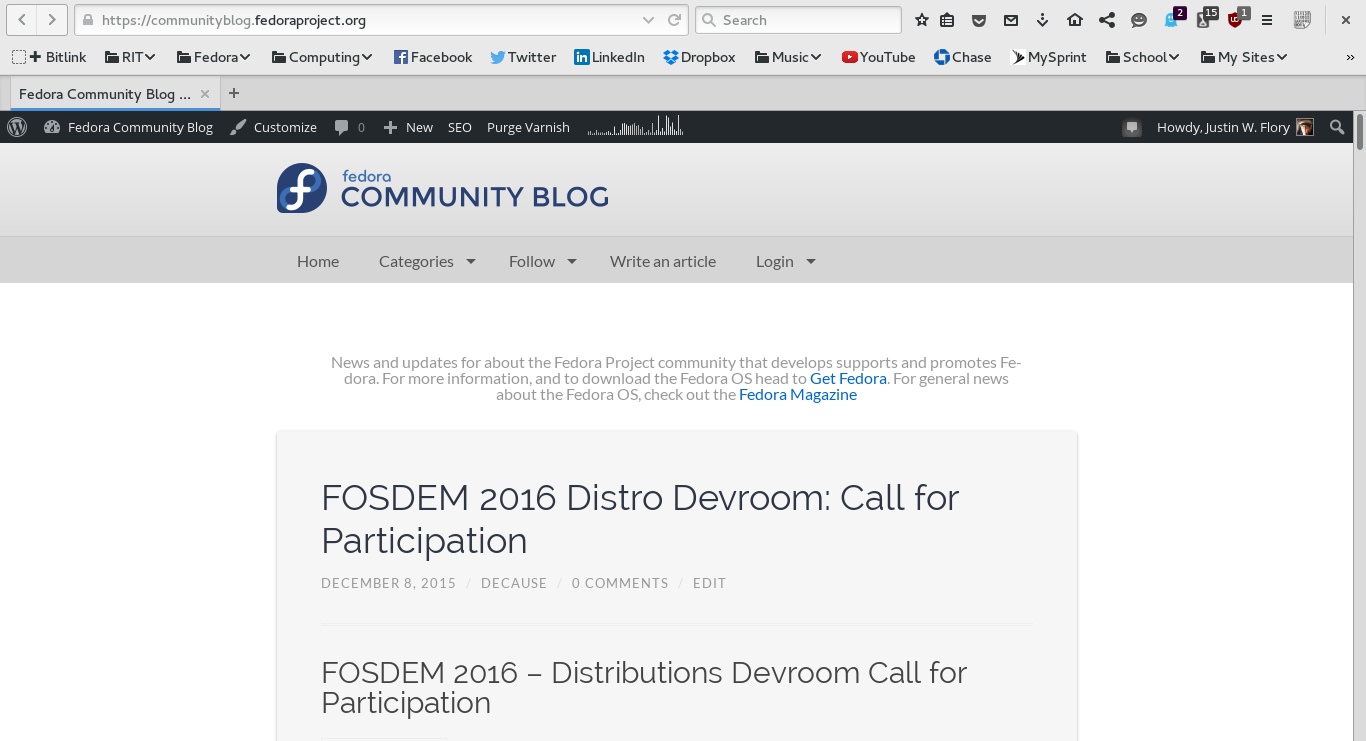 Community Blog screenshot