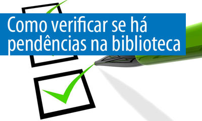 Foto notícia como verificar se há pendências na biblioteca