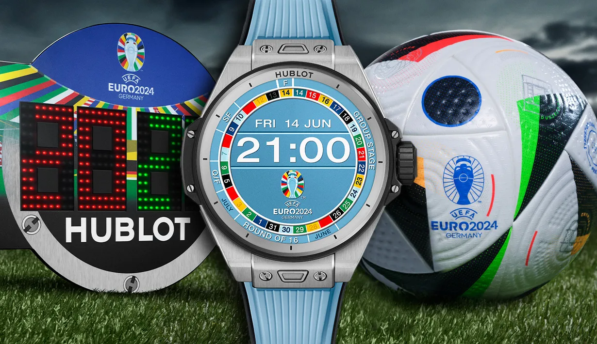 ตามติดผลการแข่งขันฟุตบอล UEFA EURO 2024™ แบบติดขอบสนามกับ Hublot Big Bang e Gen3 UEFA EURO 2024™