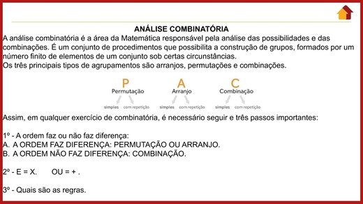 Matemática/raciocínio Lógico - Princípio da Contagem Análise Combinatória Combinação Arranjo Permutação