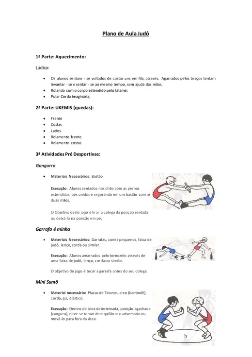 Plano de Aula Judô