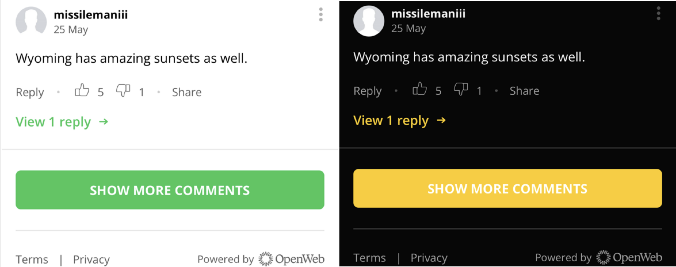 Light and dark theme brand color customization