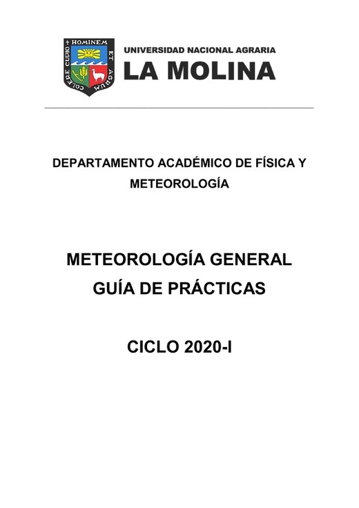 Guía de Práctica de Meteorología General - UNALM