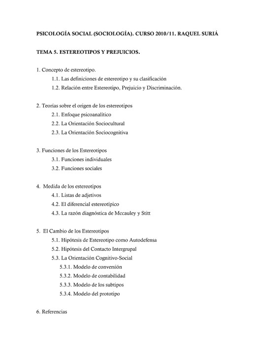 TEMA 5 ESTEREOTIPOS Y PREJUICIOS