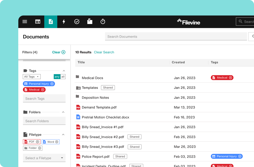 Templates and case management