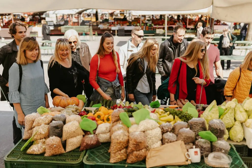 Visiting Ljubljana's marketplace