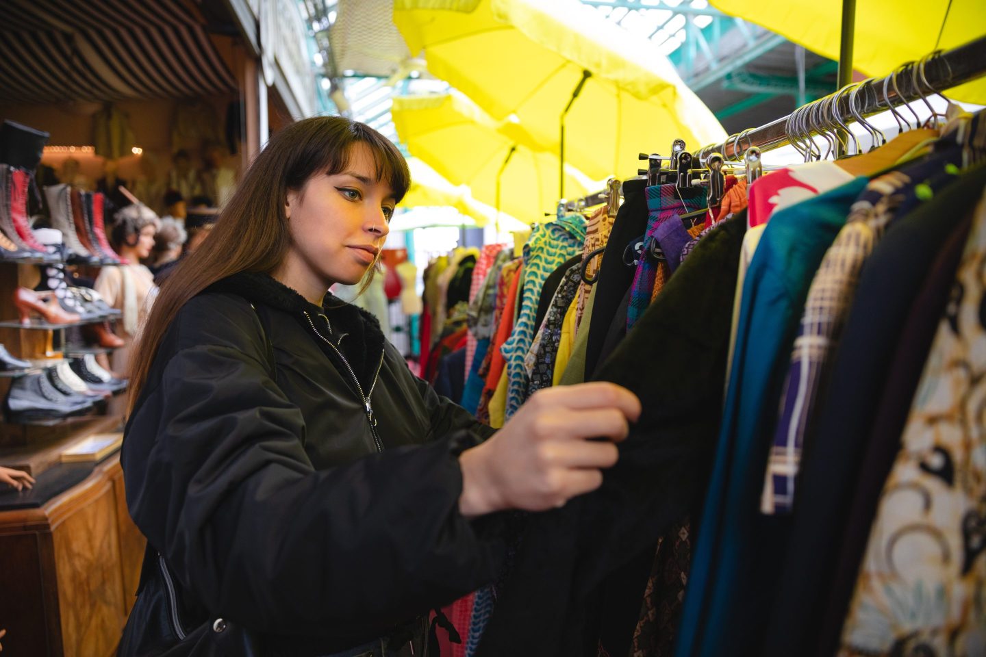 young woman shopping