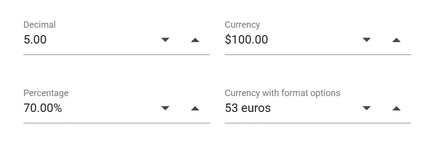Numeric TextBox with different formats