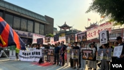 2024年6月16日，加州洛杉矶的民主人士和异议人士在华人聚集地“唐人街”集会，抗议中国政府抓捕和关押独立记者黄雪琴和劳工权利活动人士王建兵。