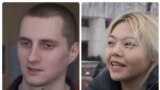 在中国南开大学攻读中英翻译专业的乌克兰学生苏格(Oelh)（左）、来自贵州，目前在基辅国立大学攻读社会教育学博士的丁吉平（右）