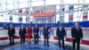 七名共和党总统参选人在加州里根总统图书馆参加辩论。(2023年9月27日)
