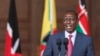 Kenya's President Wiliiam Ruto speaks during a press conference at State House in Nairobi on July 04, 2024.