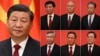 中共领导人习近平和他的新一届中共中央政治局常委成员。