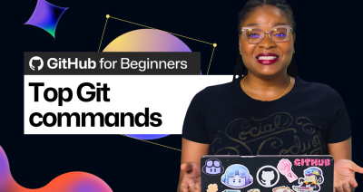 A thumbnail graphic for the GitHub for Beginners video series.