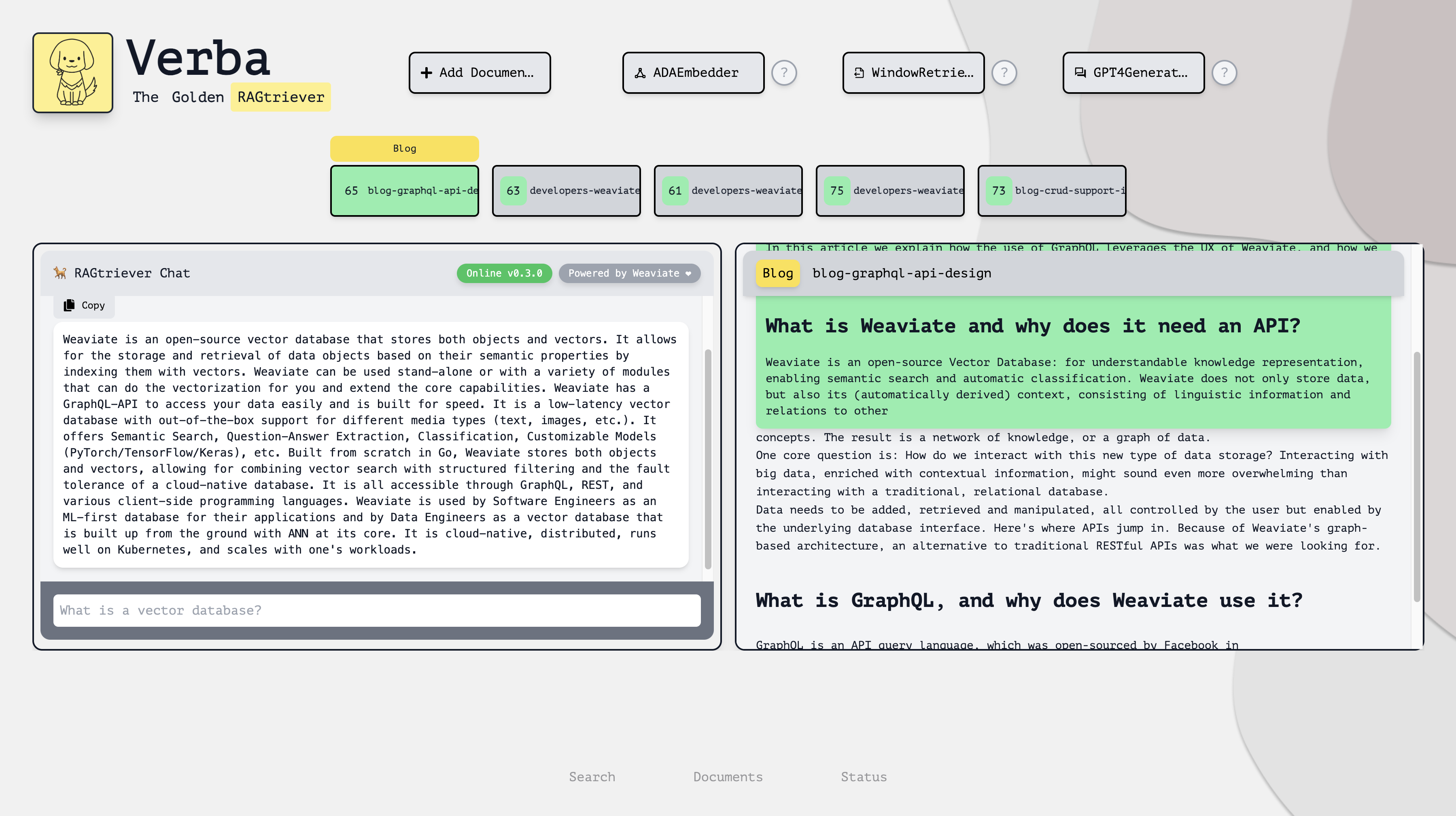 Demo of Verba