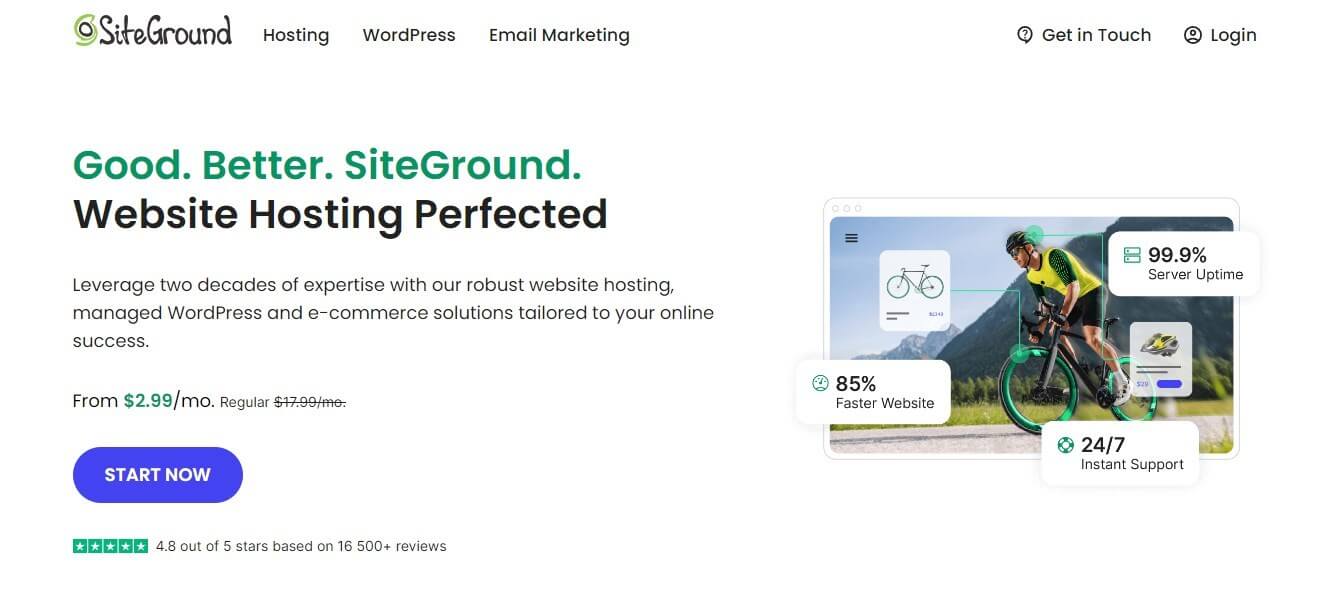 Siteground Reliable Web Hosting