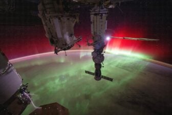 The aurora as seen from the International Space Station.