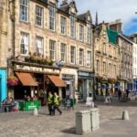 A street in Edinburgh, Scotland.