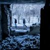 People outside a residential building destoryed by shelling in Marinka, Ukraine. (file)