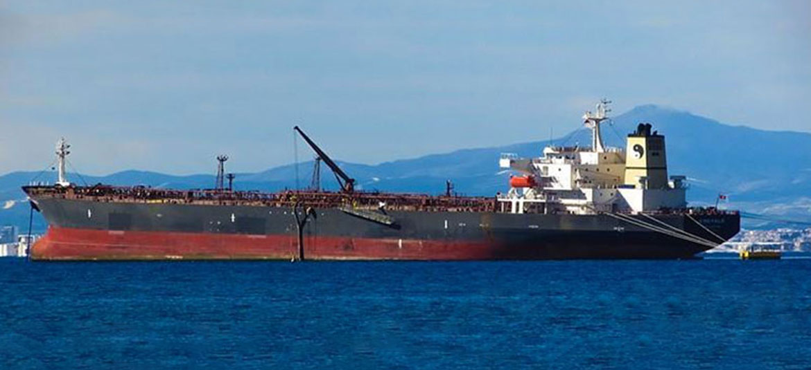 The tanker FSO Safer, in the Red Sea off Yemen.