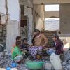 Internally displaced family in an IDP site in Al-Dhale’e Governorate, Yemen.