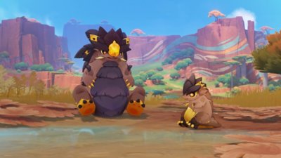 Genshin Impact 5.0 screenshot showing two cute creatures sitting down