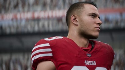 Captura de pantalla de Madden NFL 25 que muestra a Christian McCaffrey