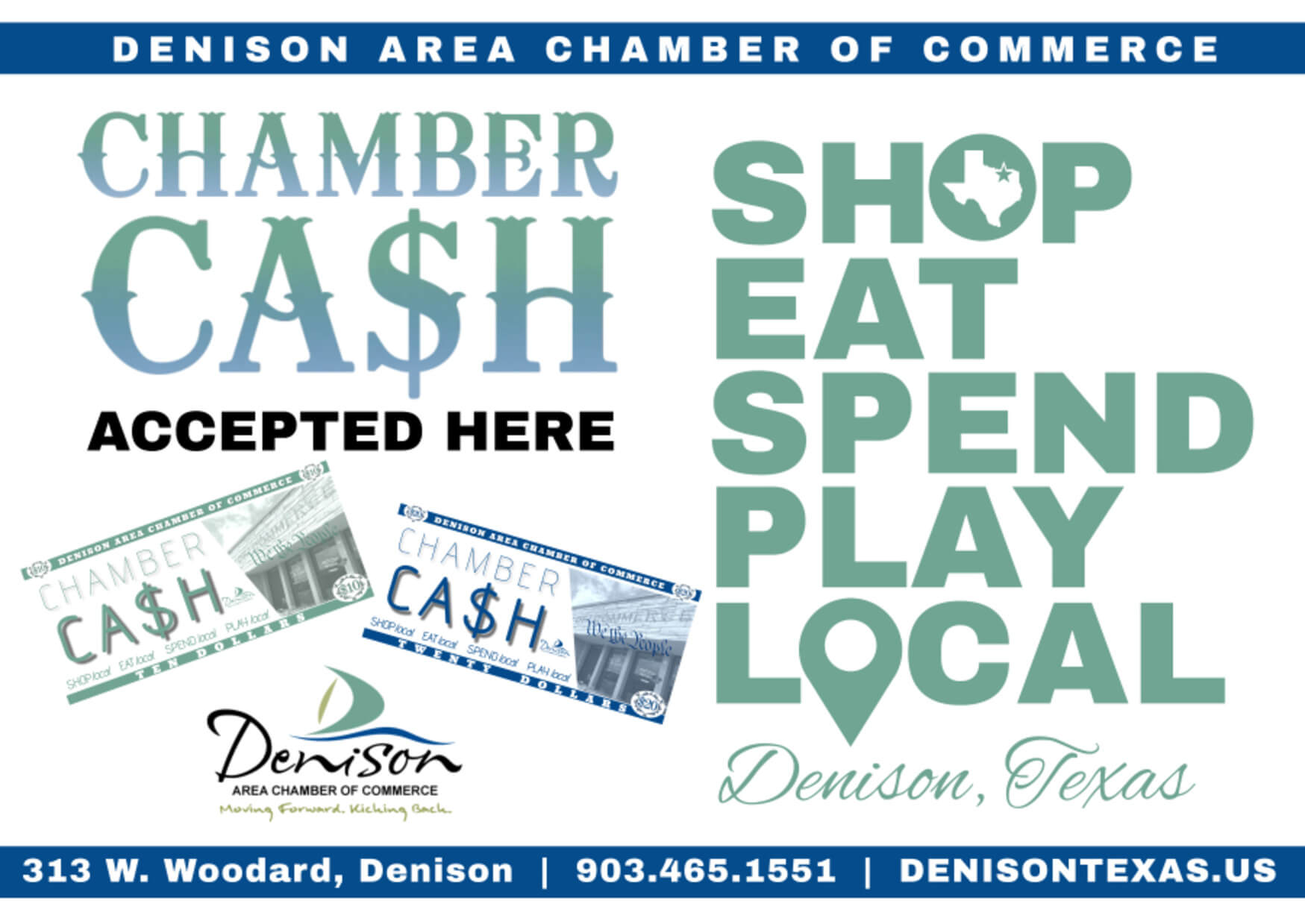 Chamber cash here sticker (2)