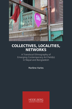 Cover des Buches  Collectives, Localities, Networks zeigt ein Schild mit der Aufschrift 5 b an einer Hausfassade