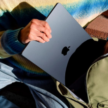 the 13- and 15-inch apple macbook airs against a light gray background