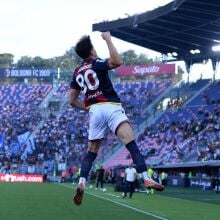 Giovanni Fabbian of Bologna celebrates