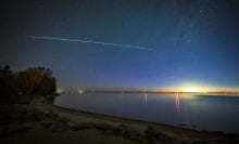 a fireball streaking across the sky