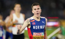 Jakob Ingebrigtsen of Norway celebrates