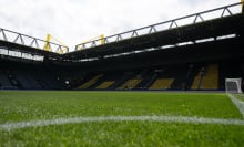 A general view is showing the inside of Westfalenhalle stadium