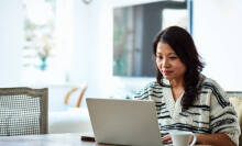 Women on a computer