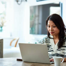 Women on a computer