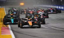 Lando Norris of Great Britain driving the McLaren MCL38 Mercedes