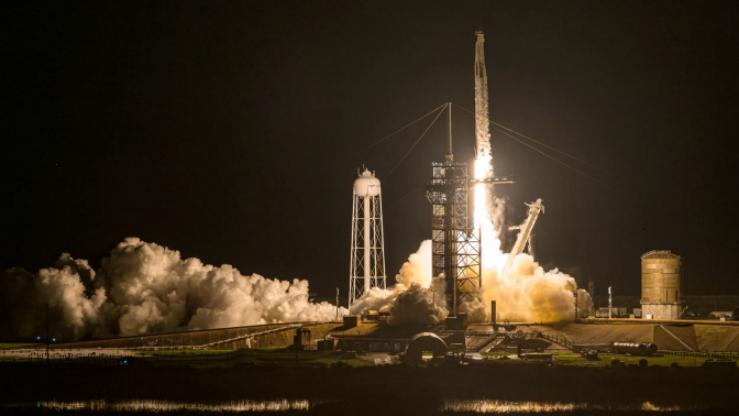 SpaceX's Polaris Dawn Falcon 9 rocket blasts off from Launch Complex 39A of NASA's Kennedy Space Center on September 10, 2024 in Cape Canaveral, Florida.